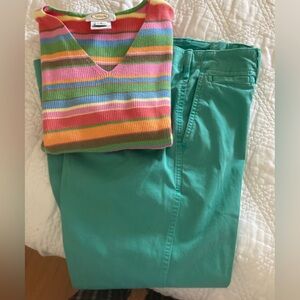 2/10.00 GAP Green /  Teal Straight Khaki Pants